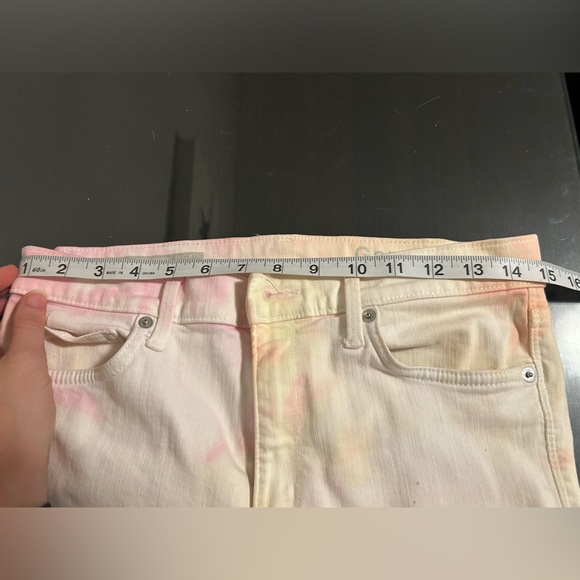GAP Pastel Tie-Die White Cotton Candy Skinny Jeans - Picture 4 of 8